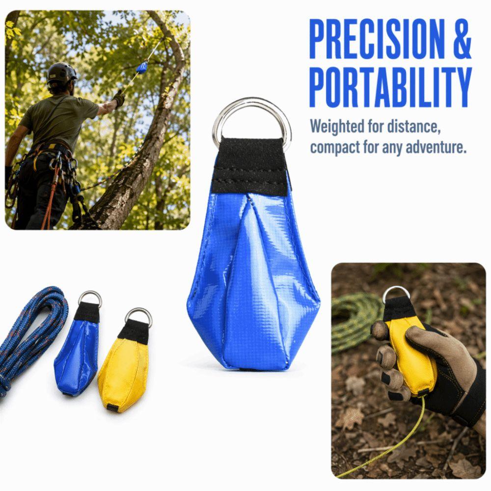 Bolsa de peso para lanzar de acero inoxidable Bolsa reutilizable para cuerda de escalada Bolsa duradera para cuerda de espeleología Exterior
