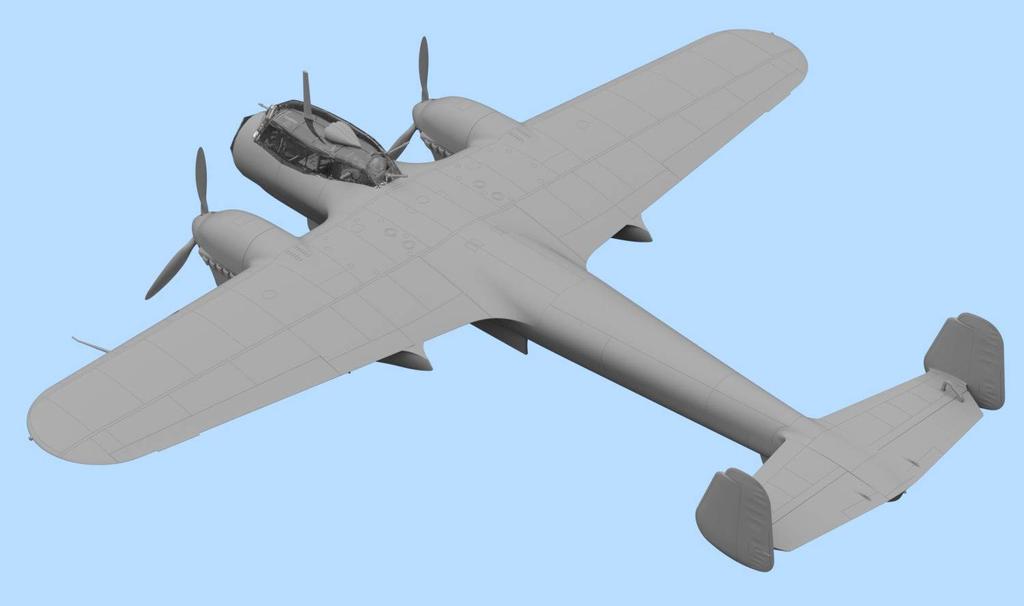 ICM 1/72 scale German Air Force Dornier Do215B-4 Twin-Engine Reconnaissance Plane Plastic Model Kit 72305