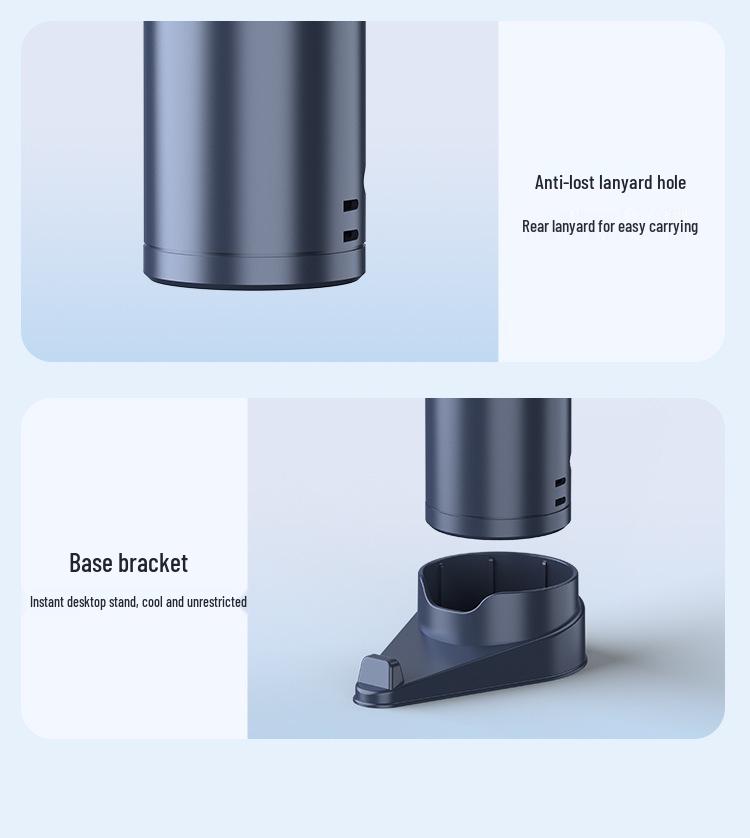 Ultra-Quiet Handheld Mini Fan with Long Battery Life & USB Charging