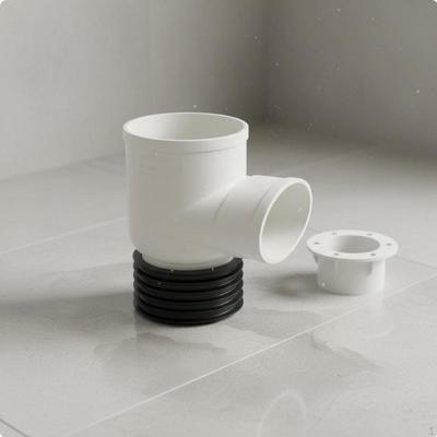 Adattatore Tubo di Scarico WC Installazione Facile Giunto a T in PVC con Giunto di Dilatazione Materiale Spesso SimpleJoin