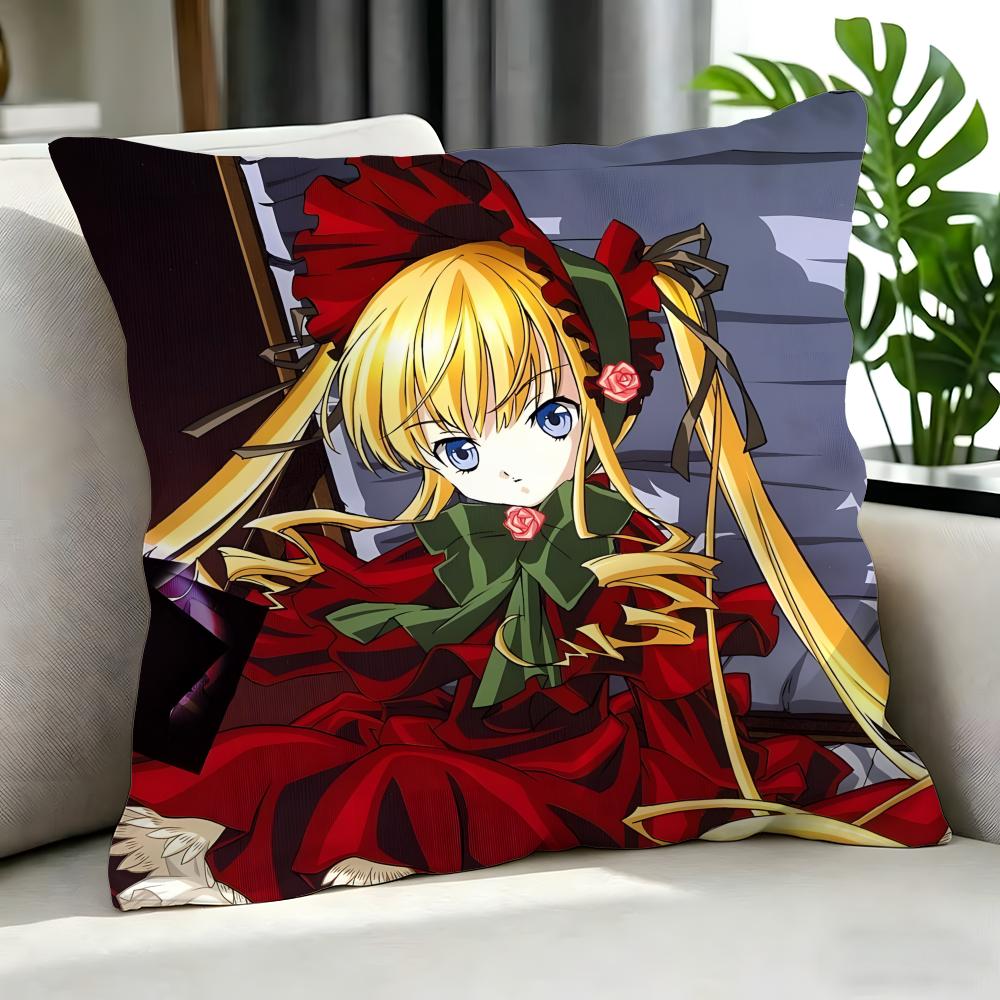 Anime Rozen Maiden Cushion Cover Cushion Cover Set 4Pcs 50X50 45X45 40X40 Pillowcase Decorative Sofa Home Decor