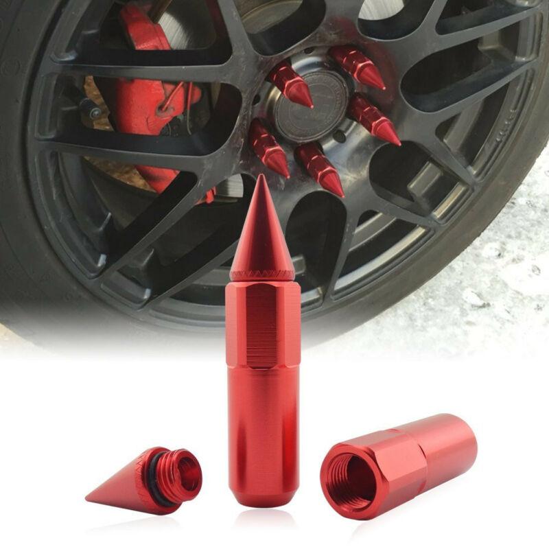 Aluminum Mounted  M12X1.25 Spiked Lug Nuts Extended Tuner 60mm Wheels / Rims Alu