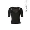 ELLASSAY Women's Chic Faux Two-Piece Knit Sweater