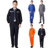 1 Set Men Coat Pants Reflective Solid Color Two Piece Set Autumn Welding Suit Auto Car Repairmen Workshop Mechanic Clothing