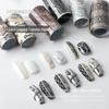 Starry Sky Nail Art Transfer Stickers: Lace & Leopard Laser Prints