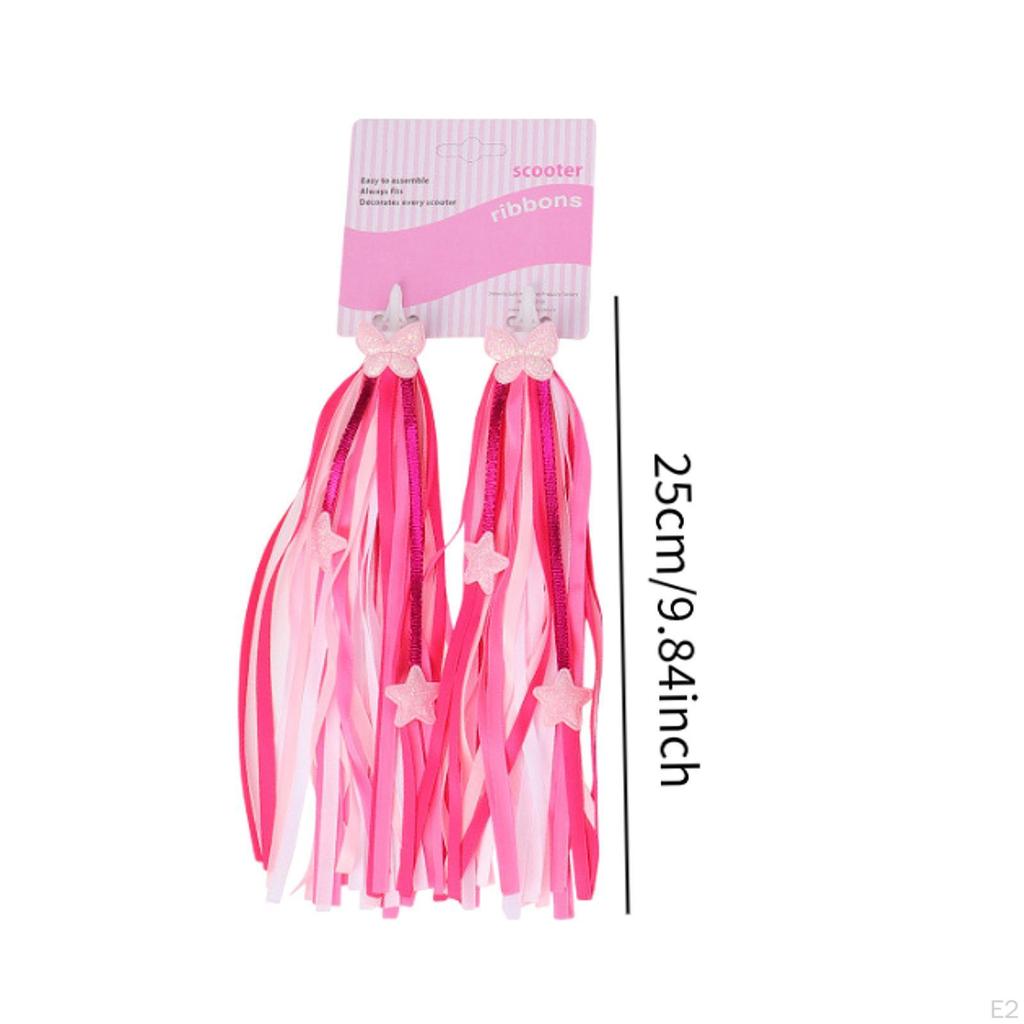 2 Pieces Bichcles Tassels Biños Girls Easy Atect for Bicycle Balance Bike Decoration Children