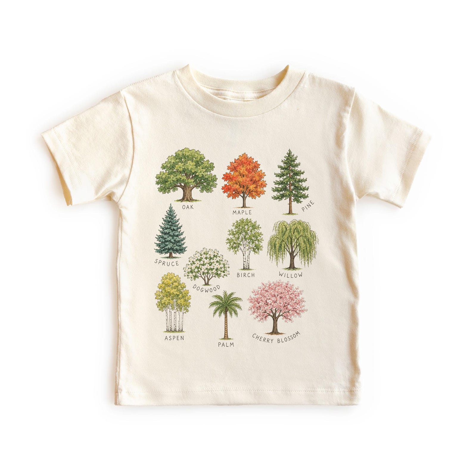 Kids Tree Species Shirt - Educational Naturalist Guide Unisex, Adult, Youth Graphic Tee 120