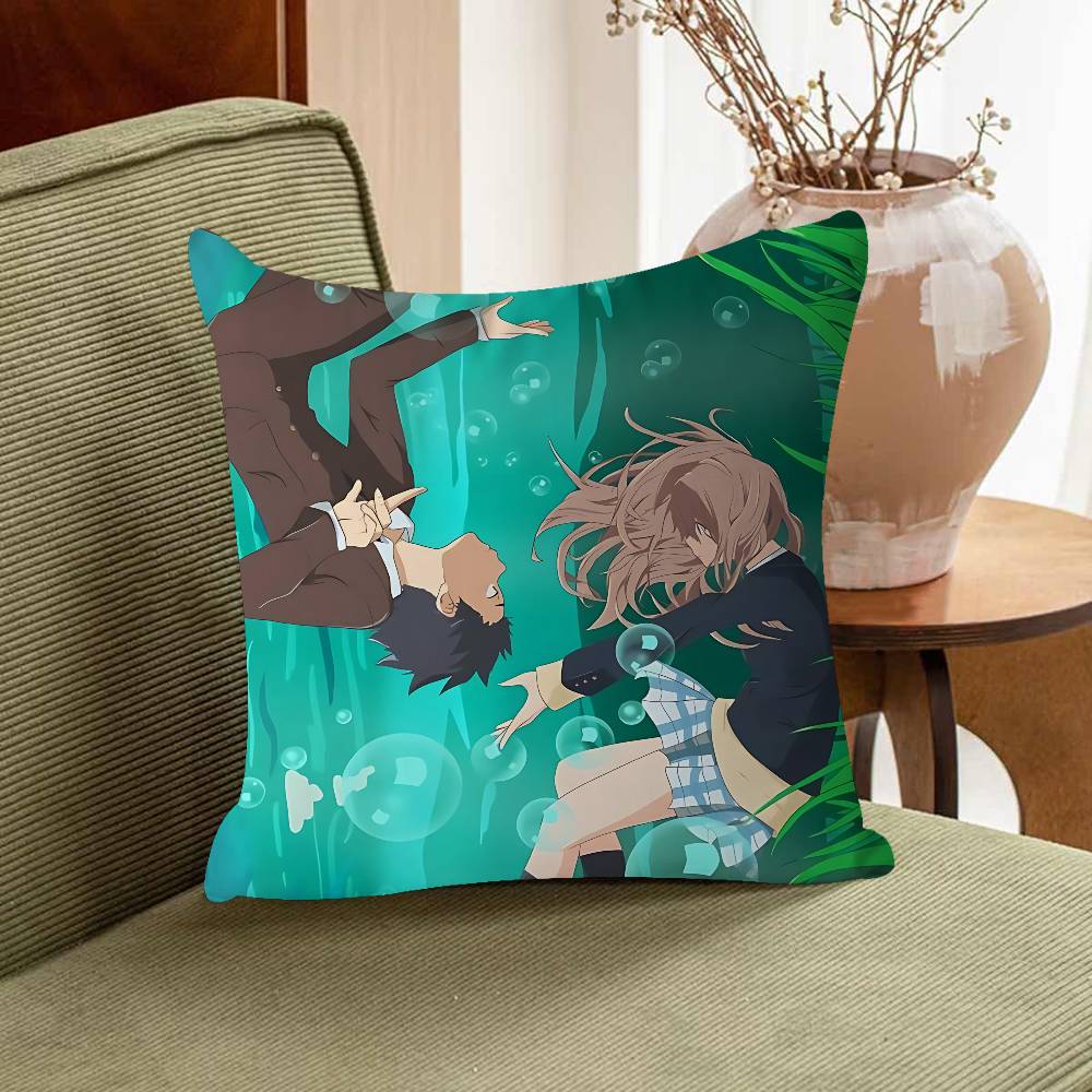 A S-Silent Voice Personalized Pillow Cover Kids Bedroom Wild Party Decor Pillowcase Kid Birthday Shower Gift