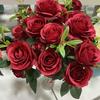 Romantic Rose Bouquet Fake Flowers For Wedding Decor With Real Touch Feelings