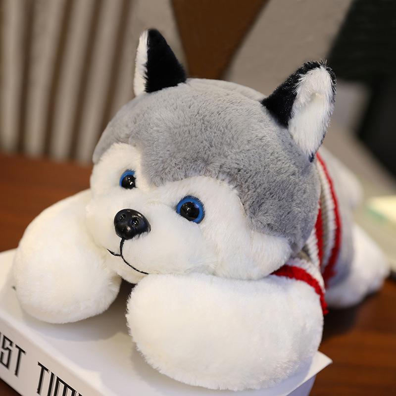 Husky Plush Sleeping Pillow Toy for Kids - Cute Cartoon Design
