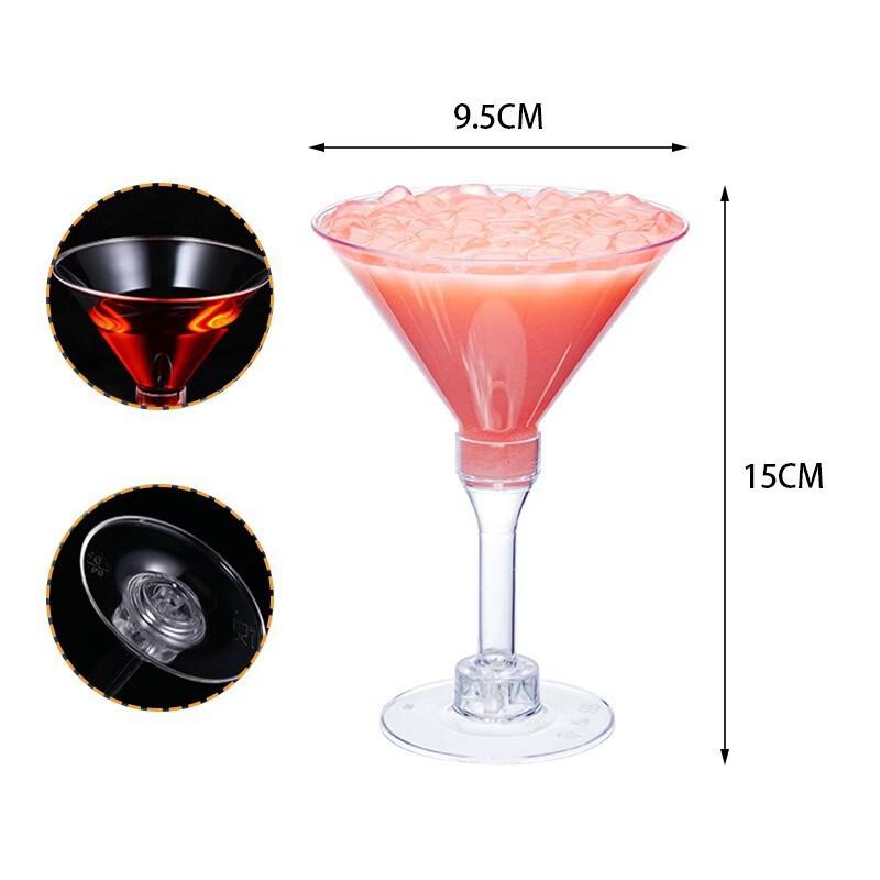 Disposable Stemmed Plastic Wine & Cocktail Glasses