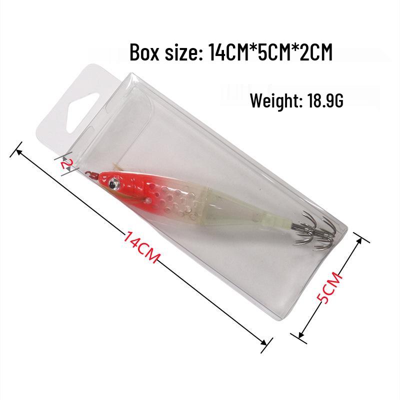 Cesta de Isca de Camarão de Madeira para Pesca: Lula, Polvo & Choco, 10g