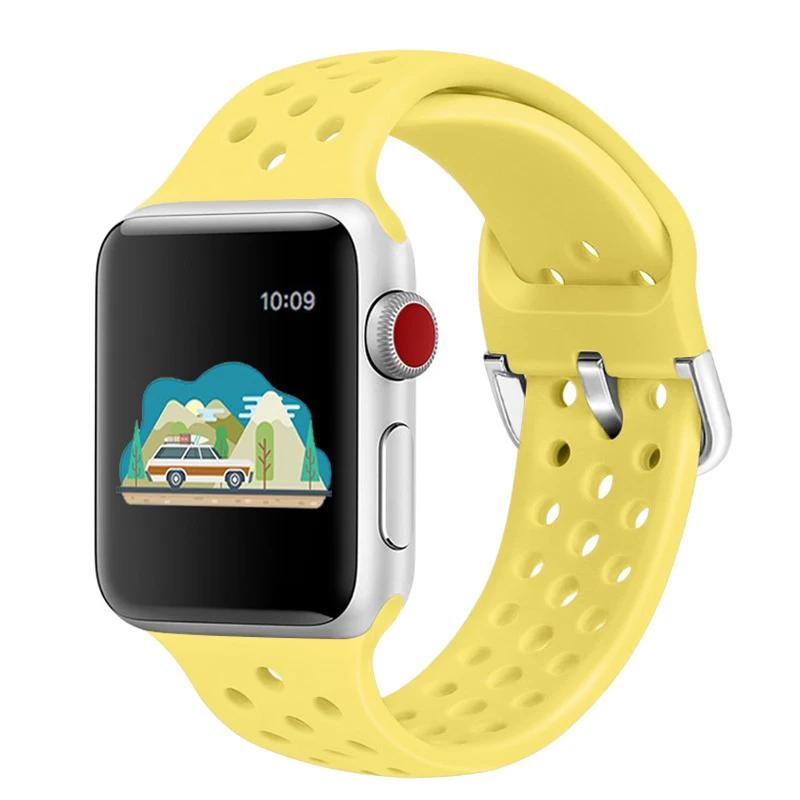 Cinturino in Silicone per Apple Watch Band 45mm 44mm 41mm 42mm 46mm Ultra 2 49mm Sportivo Traspirante Cinturino iWatch 10 9 8 7 6 5 4 SE Correa