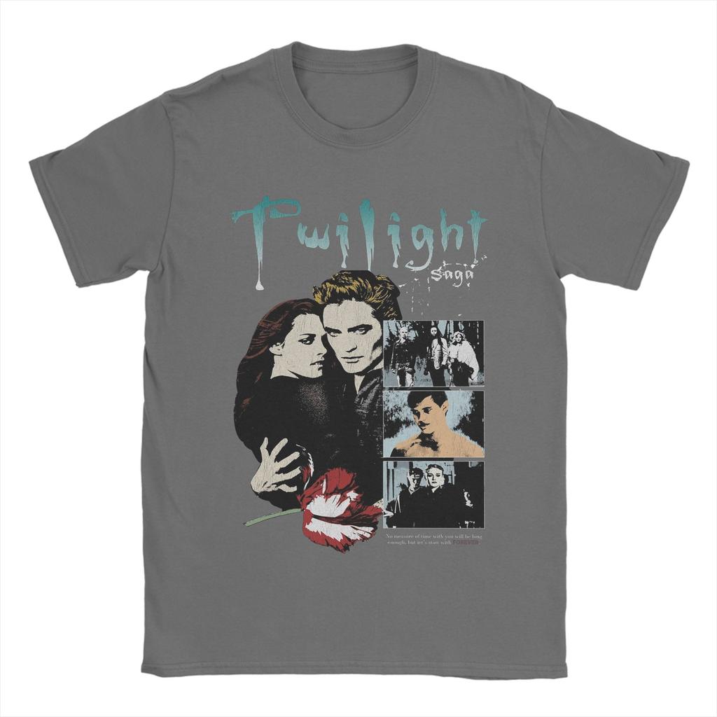Twilight Saga Movie Men's T Shirts  Funny Tees Short Sleeve Crew Neck T-Shirt Pure Cotton Graphic Clothing