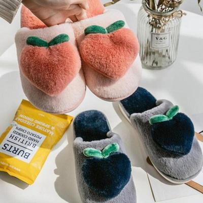 Winter Fur Slippers, Noise-canceling Living Room Slippers, Fur Indoor Slippers