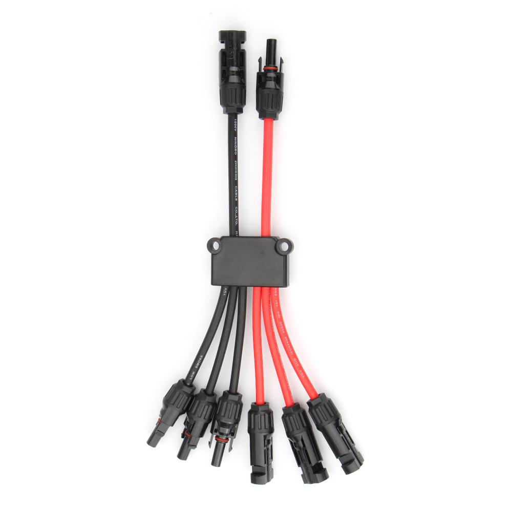 2 To 4/6/8 Y Branch P Solar Connectors Tool-Free 10AWG Solar Panel Cable Splitter for Photovoltaic System Boat RV Solar Panel