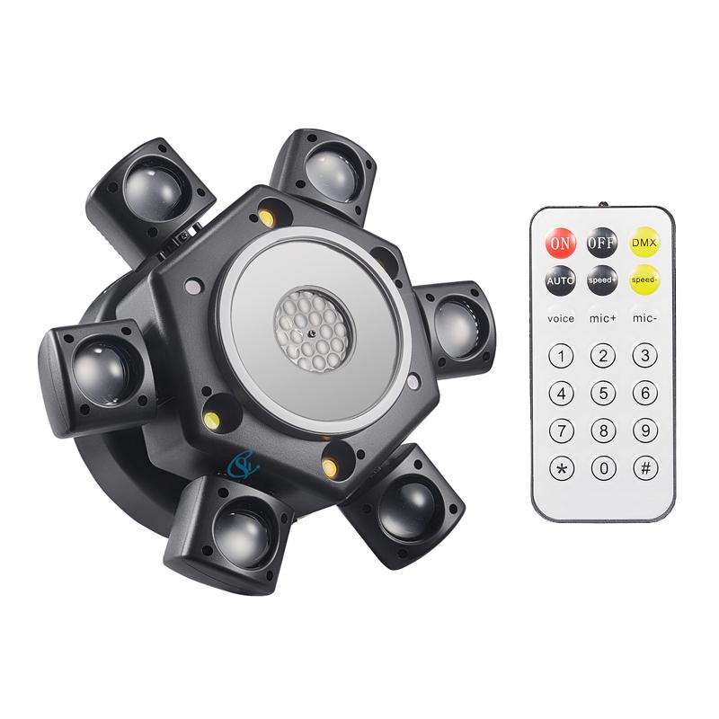 

RGBW LED 100 Вт Сценические диско-огни Проектор Стробоскоп Лазерные огни Пульт дистанционного управления для DJ Вечеринки Концерта Свадьбы UK Plug чёрный