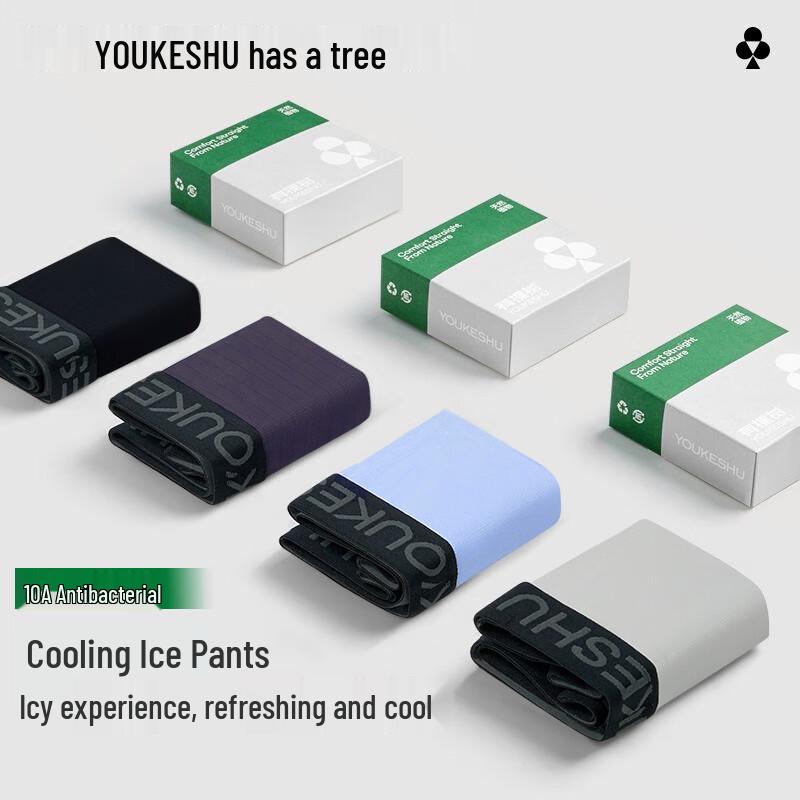 

Youkeshu Men s Ice Silk Antibacterial Boxer Briefs 3XL