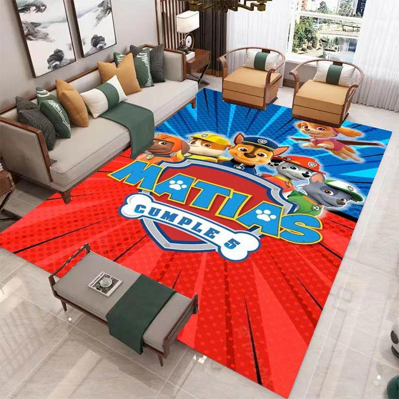 3D Cartoon PAW P-Patrol Printed Carpet Living Room Bedroom Carpet Non-slip Carpet Home Bedroom Decor Area Rug Birthday Gift