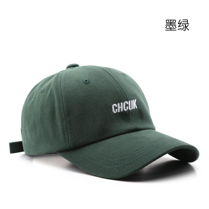 

Hat Fashion Letter Embroidery Curved Brim Baseball Cap Outdoor Travel Sunscreen Shade Sun Hat Peaked Cap темно-зелений колір