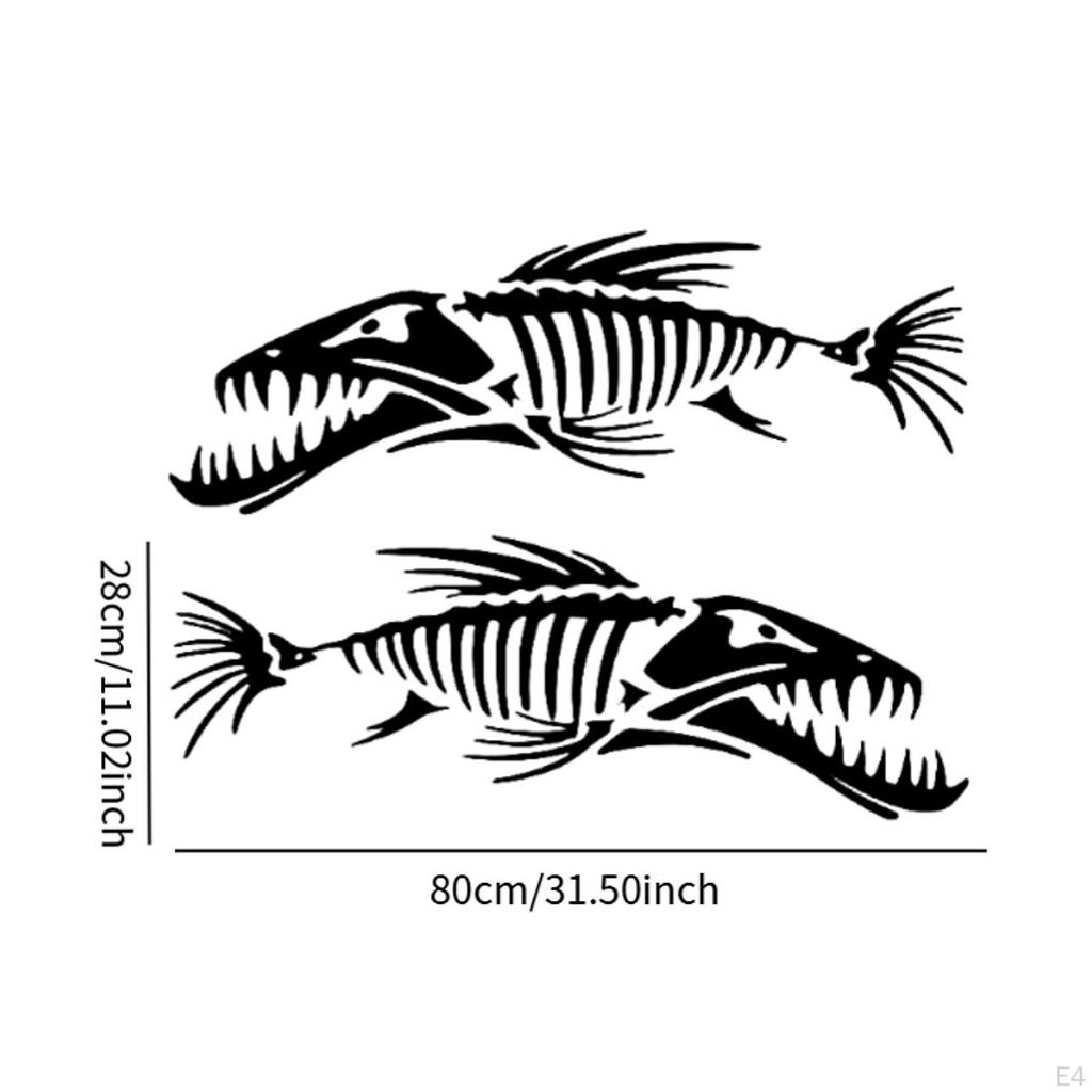 2 Pieces Fish Stickers Decals Auto Gift Creative Simple Installation Car for Driving