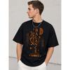 Men's Oversized Graphic Tee with Heart & Brain Art, Soft Cotton Blend, Short Sleeve Crew Neck, Streetwear Style for Daily Wear
