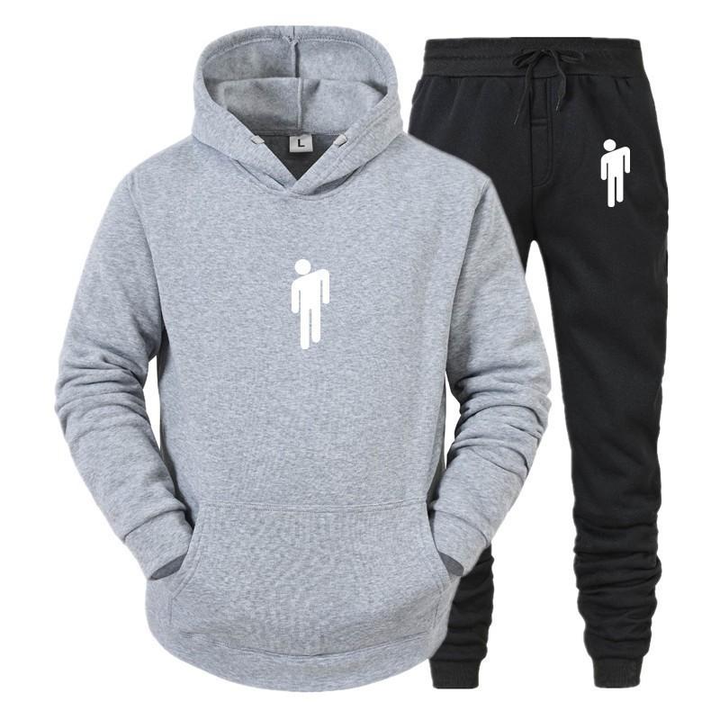 Hot Search Men's Women's Loose Hoodie Set Printed Couple Fashion