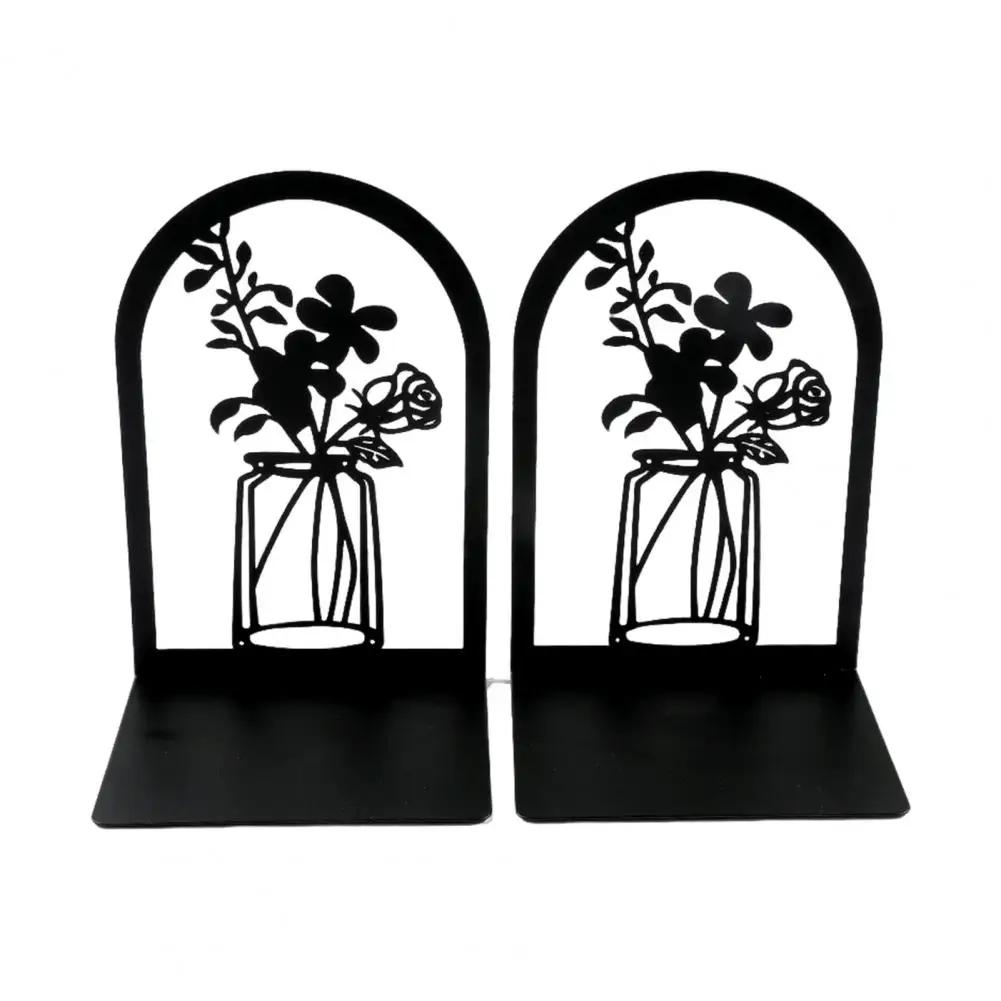 2 Rose Black Bookcase Tree of Knowledge Heavy Duty Bookcase Hollow Iron Bookcase Office Stand Shelf Shelf Home Desk Writing Desk