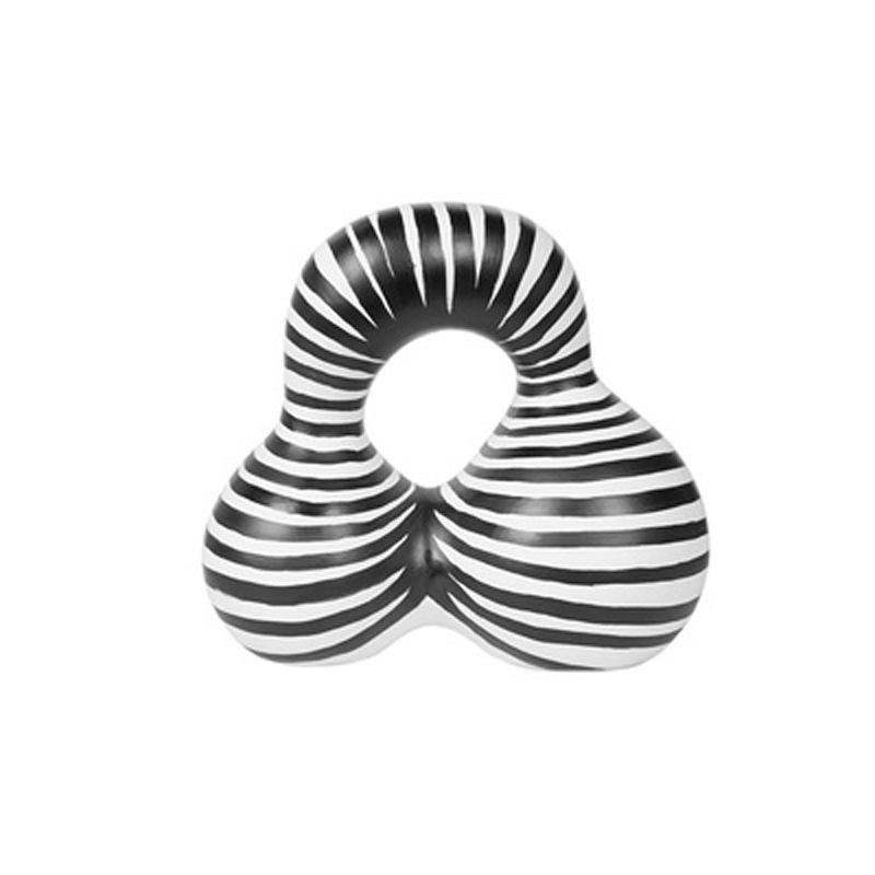 Nowoczesne Minimalistyczne Nordyckie Minimalistyczne Czarne i Białe Paski Geometryczne Abstrakcyjne Ozdoby Model Domu Biuro Sprzedaży Miękkie Dekoracje