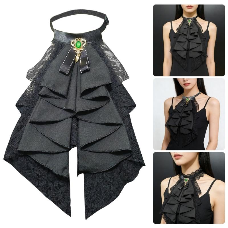 Royal Styles Detachable Collar Lace Ruff Collar NeckPiece Ruffle False Collar For Women Formal And Casual Occasion