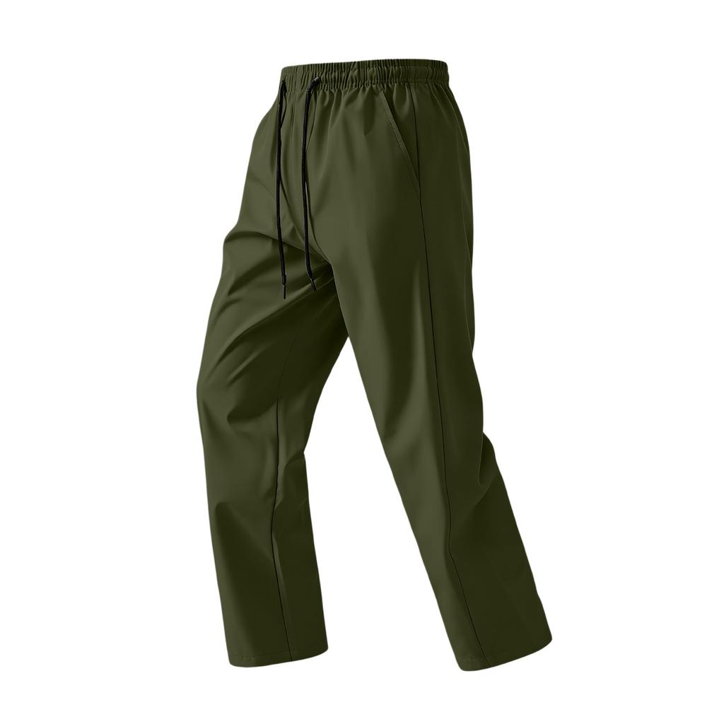 Men’s Lightweight Straight Leg Drawstring Athletic Pants Quick Dry Breathable Casual Trousers for Daily Sports and Commuting