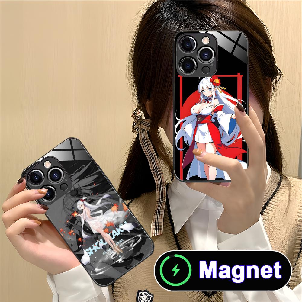 Azur Lane Shoukaku Phone Case for iPhone 17 16 15 14 13 12 11 Air Pro Max Plus Mini Glass MagSafe Cover
