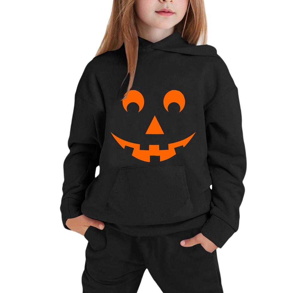 Children's Hoodie with Halloween Print for Casual Wear