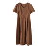 Zhi Xuan Plus Size Women's High-Intelligence Slimming Work Dress, Summer 2026, Waist-Cinching Mid-Length Skirt.