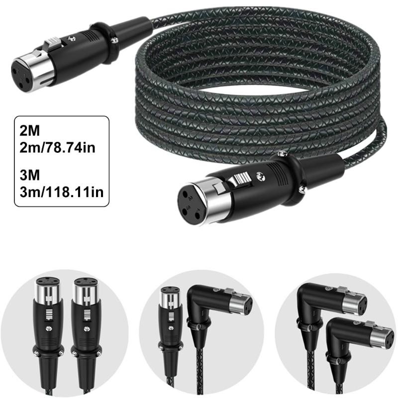 Professional 3Pin Microphone Cable Female to Female For Studio Recording Live Sound Equipment Microphone Accessories