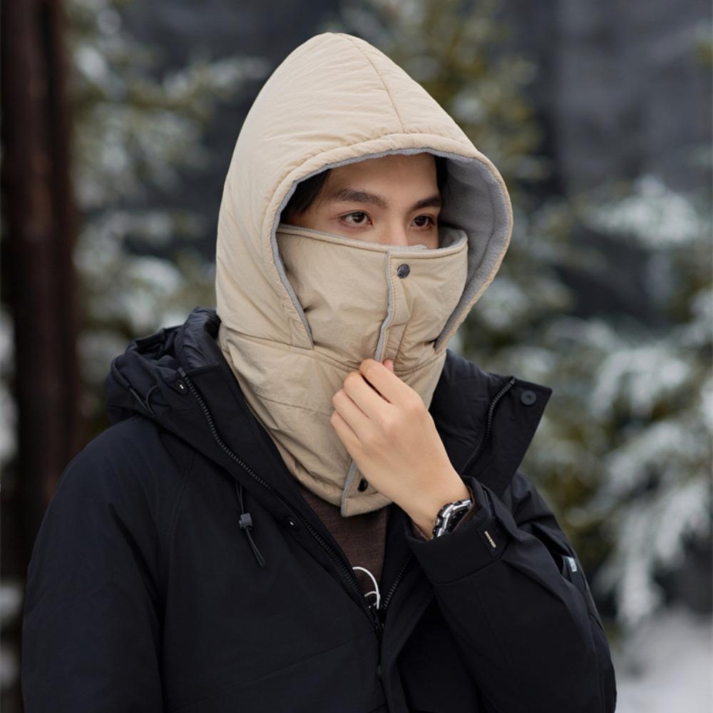 Down Cotton Warm Hat 4-in-1 Mask Hat Scarf Set New Beanies Cap Autumn Winter