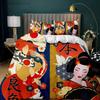 Japanese Element Duvet Cover Set Geisha Japanese Culture Theme Twin Bedding Set Double Queen King Size Polyester Qulit Cover