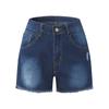 Women High Waisted Skinny Stretchy Denim Shorts Casual Summer Frayed Hem Distressed Ripped Short Jeans