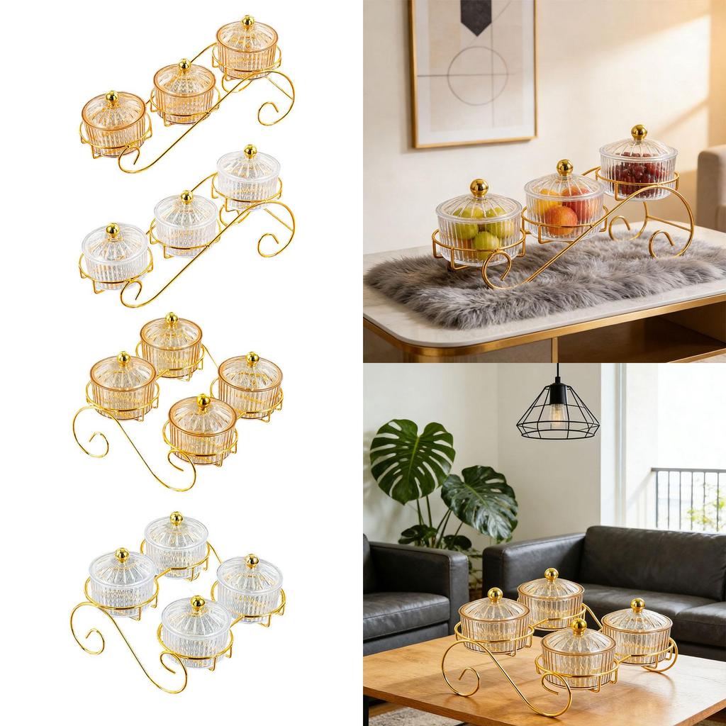 Trockenfrüchteschale mit Deckel, Schale für Süßigkeiten und Nüsse mit Deckel, Vorspeisenteller für das Esszimmer