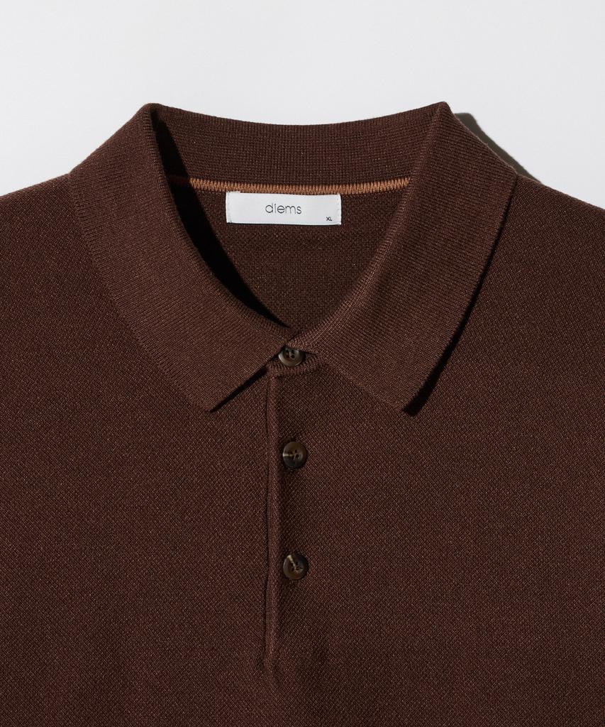STCO Diems Soft Touch Collar Knit_Brown (Classic Fit)_Dktxa03Csh
