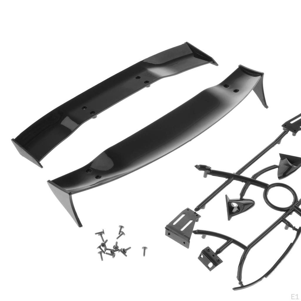 RC Body Spoiler Wing/Rearview Mirror DIY Kit For 1/10 Car Hsp Hpi Accessory