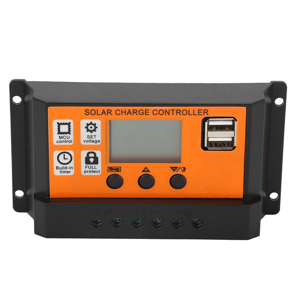 Solar Charge Controller LCD Display 3 Stage Management Solar Panel Charge Regulator for Acid