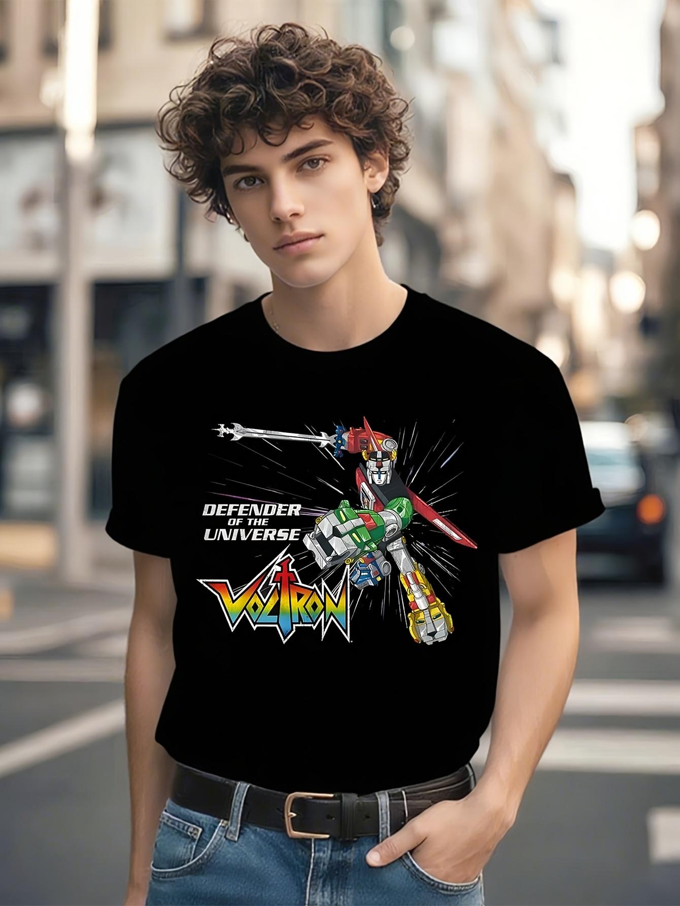 Voltron Defender of the Universe Graphic T-shirt - Speed of Light Design with Blade S