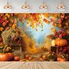 Autumn pumpkin themed backdrop, harvest festival decoration, baby shower background, photo booth backdrop4889