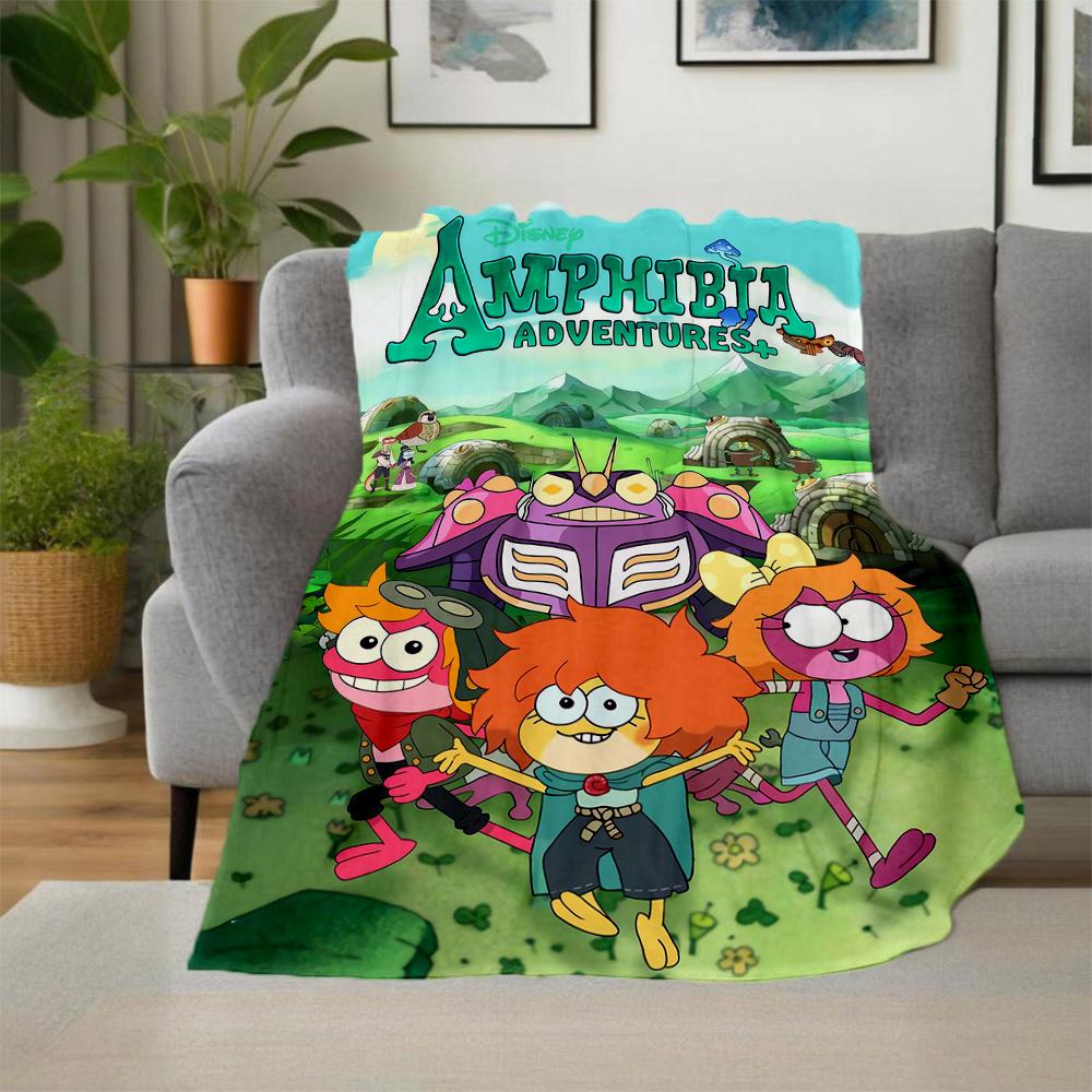 1pc, Adorable Anne Boonchuy and Friends Themed Cartoon Blanket Seasonal Home Decor Gift for Family and Friend Soft Throw Blanket, Outdoor, Living