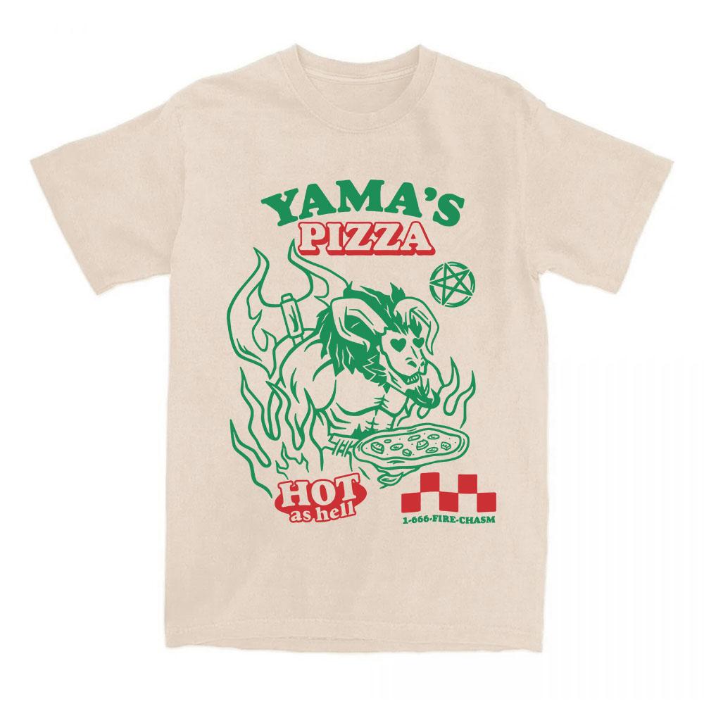 OSRS Yama's Pizza Tees Game Old School RuneScape Printing Tshirts Cotton Short Sleeve T-shirt Graphic Merch Casual