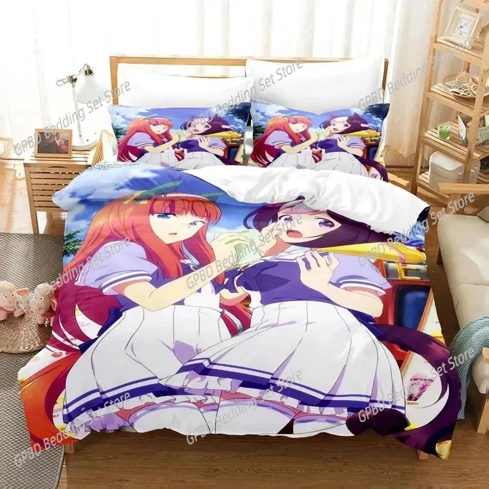 Comforter Anime Uma Musume Pretty Derby Bedding Set Bedroom Soft Modern S Comefortable Kids