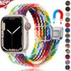 Braided Loop Strap for Apple Watch Band 44mm 40mm 49mm 45mm 41mm 46mm 42 38mm Nylon Bracelet iWatch Series Ultra 10 9 8 7 6 5 SE