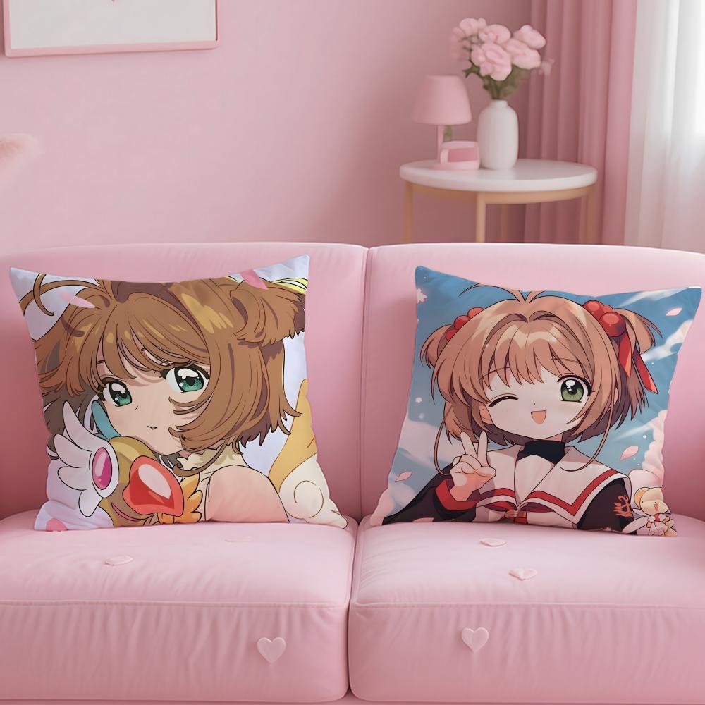 Cardcaptor Sakura Cushion Cover Comfortable Reversible Pillow Cover Ideal for Car Sofa Bedroom & Beyond