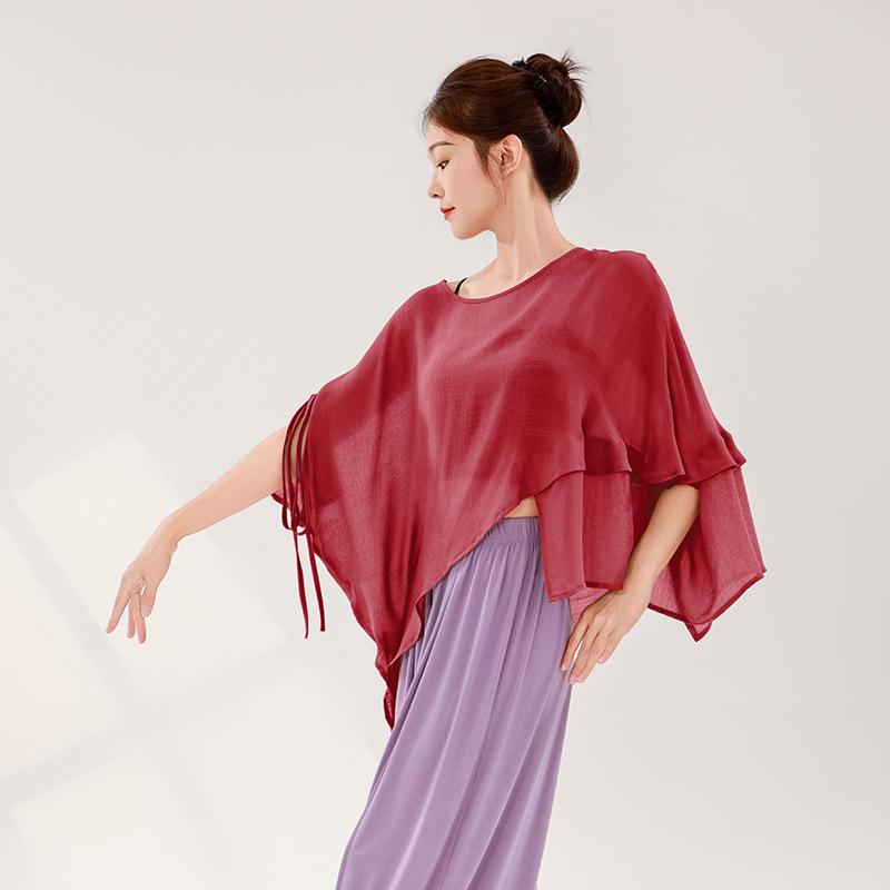 Women s Plus Size Flowy Dance Top - Modern, Classical, & Yoga Wear One Size кирпич красный